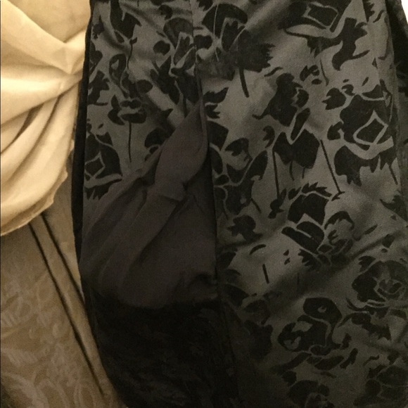 Francesca’s black with velvet flowers dress - Picture 7 of 8